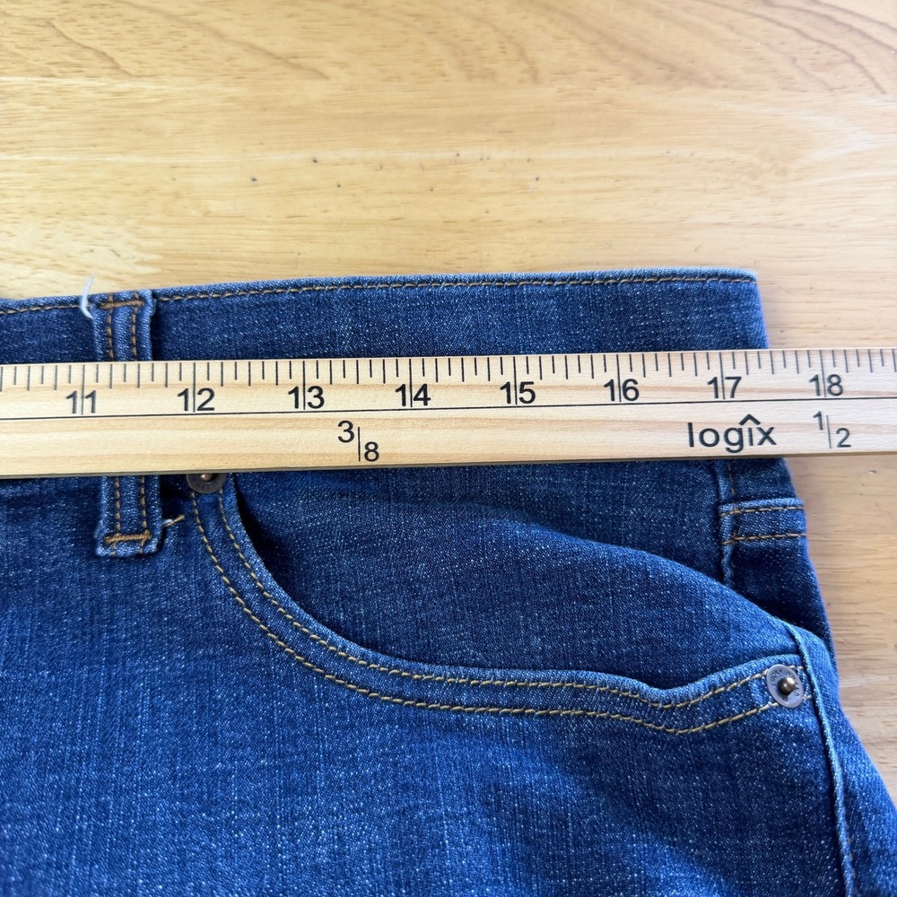 Lucky Brand 110 SLIM Blue Jeans Mens 34x32 Cotton STRETCH Dark Wash Denim - Picture 7 of 14